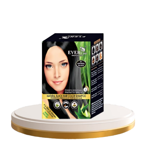Herbal Hair Color Shampoo Natural Black 6 Sachet